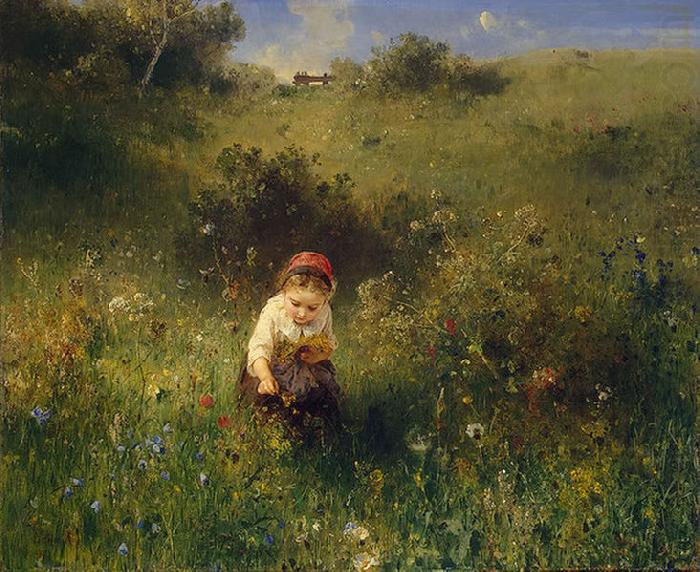 Ludwig Knaus Girl in a Field china oil painting image